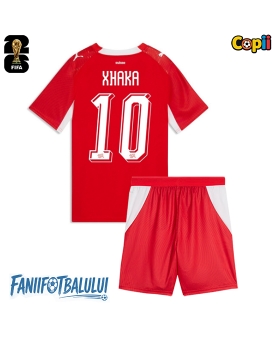 Elveția Granit Xhaka #10 Echipament de Fotbal Replică Mondial 2026 Copii Acasa (+ Șorturi)